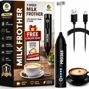 PRO365 50 W Black Electric Whisk (USB Electric Frother